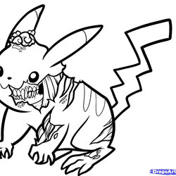 Terrific Cute Coloring Pages At Free Printable Drawing Zombie Pokemon Halloween Drawings Cool Draw Easy
