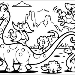 Matchless Dinosaurs Coloring Pages Toddlers Dino Dinosaur Page For