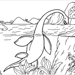 Tremendous Dinosaurs Kids Coloring Pages Dinosaur Aquatic Printable Print Rex Cartoon Animals For Children