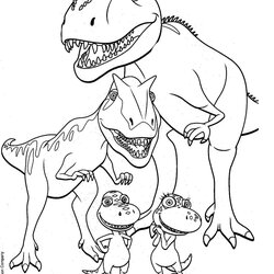 Scary Dinosaur Coloring Pages At Free Download Print To