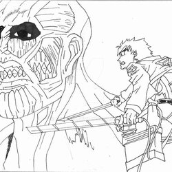 Sublime Attack On Titan Colouring Pages Coloring