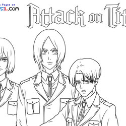 Terrific Full Size Attack On Titan Coloring Pages New Logo