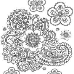 Swell Free Coloring Page Adult Paisley Difficult