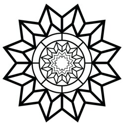 Worthy Simple Adult Coloring Pages At Free Printable Easy Adults Geometric Pattern Detailed Star Kids Color
