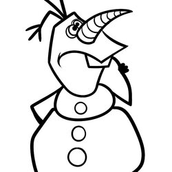 Exceptional Olaf Coloring Page Free Printable Pages Frozen Color Colouring Movie Elsa Disney Print Christmas