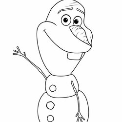 Brilliant Cheerful Disney Frozen Olaf Coloring Pages Snowman The Page