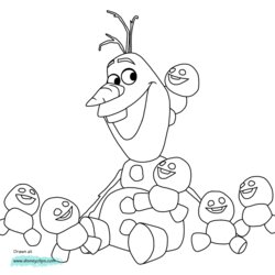 Superb Free Olaf Coloring Pages Download Images Frozen Fever Printable Disney Library Birthday Baby Comments
