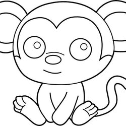 Spiffing Easy Coloring Pages Best For Kids Monkey