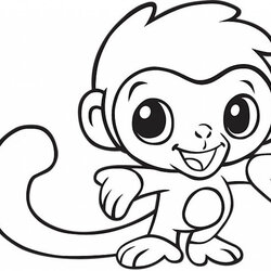 Admirable Easy Coloring Pages Monkey Rocks Mushroom House