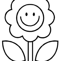 Easy Coloring Pages Best For Kids Flower