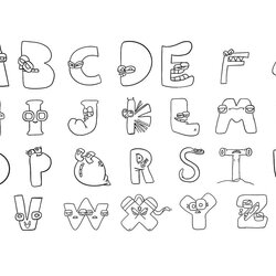 Cool Alphabet Lore Coloring Pages Digital Download Canada