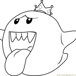 Superior King Boo Coloring Page Free Super Mario Pages Printable Print Color