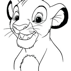 Sublime King Boo Drawing At Free Download Coloring Pages Lion Baby Disney Simple Holding Head Print Color
