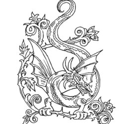 Best Images About Coloring Pages Dragons On Realistic Dragon For Adults Colouring