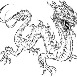High Quality Coloring Pages For Adults Difficult Dragons At Free Download Dragon Colouring