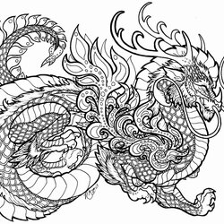 Out Of This World Adult Coloring Pages Dragons At Free Download Dragon