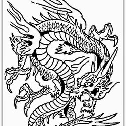 Cool Dragon Coloring Pages Adults At Free Printable Dragons Chinese Print Complex Color Difficult Sheets