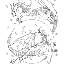 Super Dragon Coloring Pages For Adults Best Kids Fantasy Adult Dragons Book Books Op Unicorn