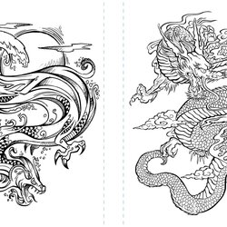 Wonderful Free Dragon Coloring Page To Print Adult Adults Books Pages Zoom Right Click