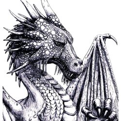 Terrific Adult Dragon Coloring Pages Printable Dragons Adults Color Print Evil Colouring Impressive Books