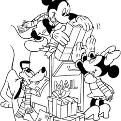 Champion Disney Christmas Coloring Pages Picture Printable Color Holiday Colouring Book Kids Mickey Noel