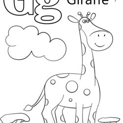 Very Good The Most And Interesting Letter Coloring Page Alphabet Giraffe Pages Printable Preschool Kids