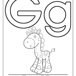 Splendid Printable Alphabet Coloring Pages Letters Letter Worksheets Giraffe Preschool Egg Choose Board