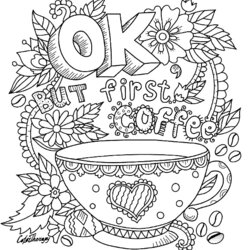 Wonderful Coloring Pages Coffee Page Kids