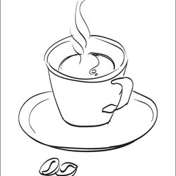 Matchless Coffee Coloring Pages Printable At Free Cup Tea Iced Mug Ice Drawing Print Color