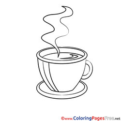 Smashing Cup Of Coffee Free Printable Coloring Sheets Pages Divers Sheet Title