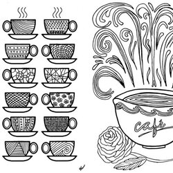 Download Coffee Coloring For Free Pages Printable Adult Adults Color Complex Don These Just Latest Shop
