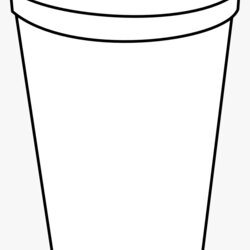 Preeminent Cute Coffee Cup Coloring Pages Starbucks Template Shop Sketch