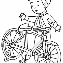 Smashing Kids Page Bicycle Coloring Pages Bike Pictures Preschool Printable Fun Print