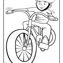 Wonderful Free Bike Coloring Pages Download Images Riding Boy Helmet Cartoon Bicycle Colouring Dirt Kids