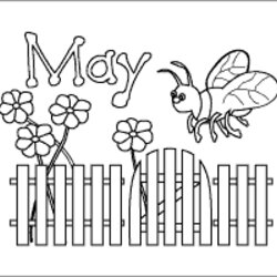 May Coloring Page Months Of The Year Pages Month Printable Sheets Flowers Clip Sheet Calendar Garden Books