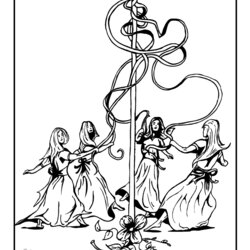 Terrific May Coloring Pages To Download And Print For Free Colouring Color Sheets Beltane Maypole Pagan Adult