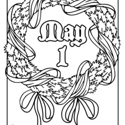 Supreme May Coloring Pages To Download And Print For Free Colouring Wreath Beltane Sheets Kids Color