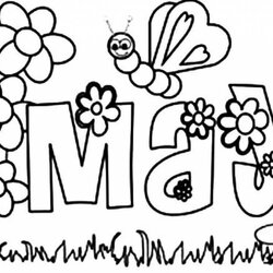 Matchless Free Printable May Coloring Pages Day Included Flower Garden Print Spring Month Activity Color