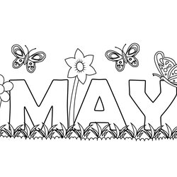 Fantastic May Coloring Pages Printable Free For Kids Sheets Template Flower Preschool