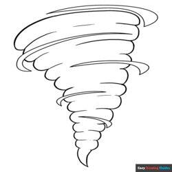 Eminent Tornado Coloring Page Easy Drawing Guides