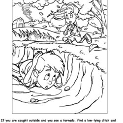 High Quality Tornado Coloring Pages Best For Kids Printable Prep Worksheet Color Print Books