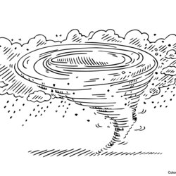 Magnificent Printable Tornado Coloring Page Free Pages