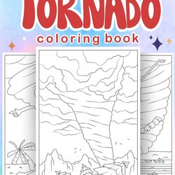 Tornado Coloring Pages With Book Printable
