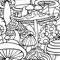 Excellent Mushroom Coloring Pages Best For Kids Collage Page
