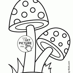 Fantastic Psychedelic Mushrooms Coloring Page Free Printable Pages Mushroom Kids Drawing House Two Source