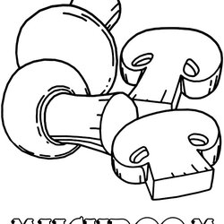 Smashing Download Fun Mushroom Coloring Pages File Broad Vegetable For Children