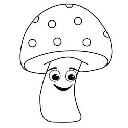 Marvelous Mushroom Coloring Pages Best For Kids Happy Character