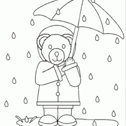Marvelous Rain Coloring Pages Books Free And Printable Preschool Bear Kids Sheets Raindrops Rainy Worksheets