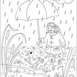 Wonderful Free Printable Rainy Day Coloring Pages Rain Drops Comments