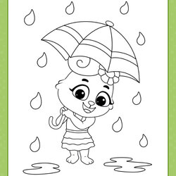 The Highest Quality Rain Coloring Pages For Kids Free Printable